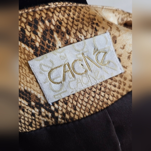 Rare Vintage Cache Women's 3 Piece Set - Jacket/Tank/Pants Pant Suit Snake Skin - Picture 13 of 16